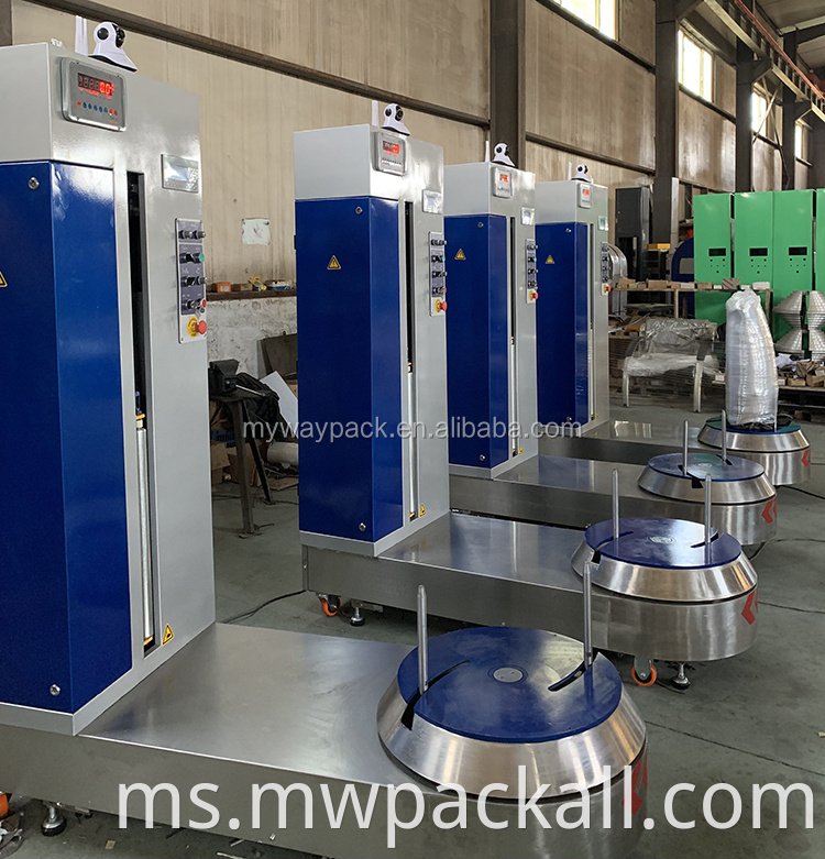 Jualan panas Automatic Stretch Film Airport Baggage Wrapping Machine model LP-600 dengan harga yang berpatutan